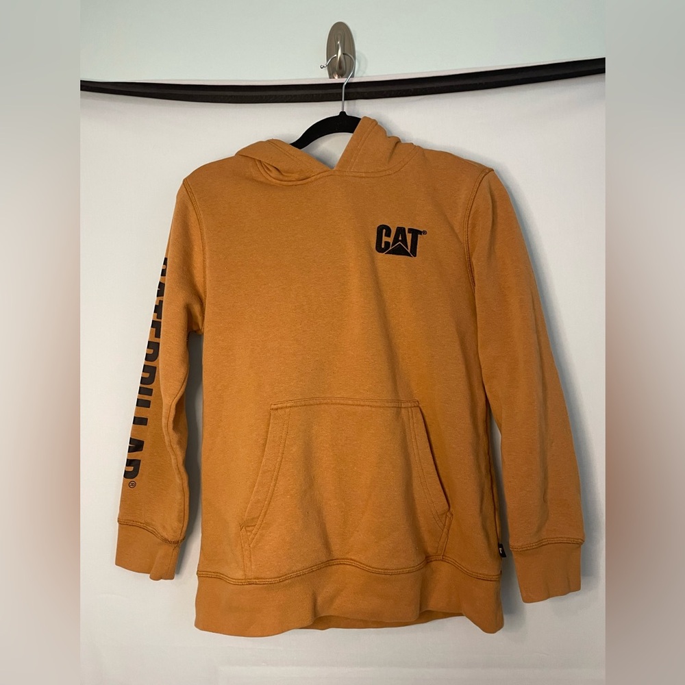 CAT - Caterpillar tan Hoodie large‎ 14/16